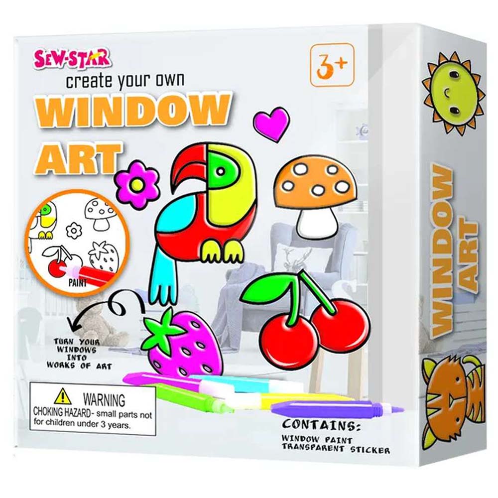 Sew Star - Window Art Paint Your Parrot With Colours DIY Kit