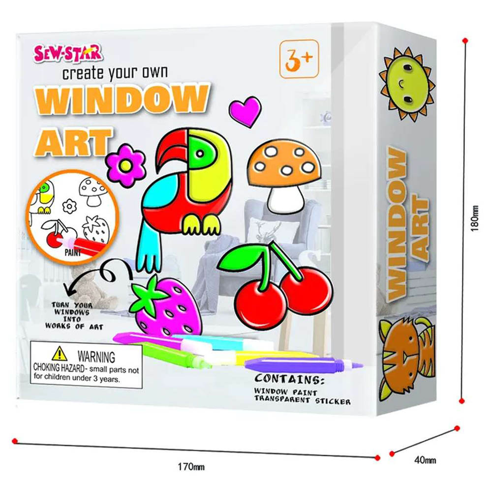 Sew Star - Window Art Paint Your Parrot With Colours DIY Kit