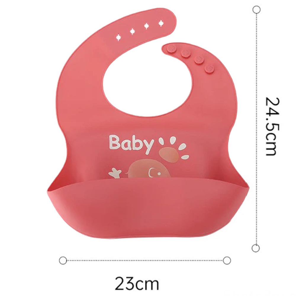 Highland - Pink Silicone Baby Bib Feeding Supplies