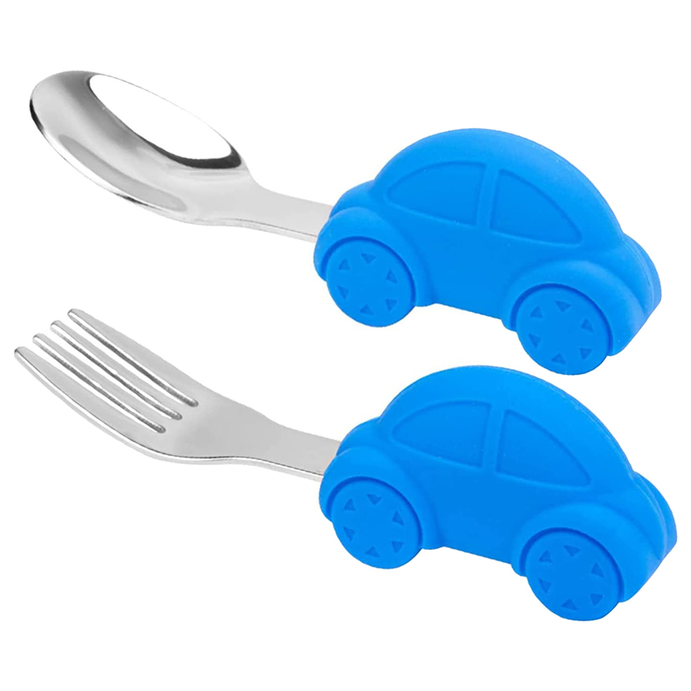 Highland Car Theme Baby Spoon & Fork Self Feeding Utensils
