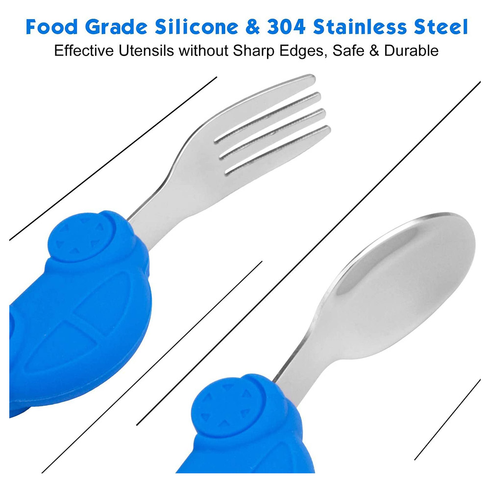 Highland Car Theme Baby Spoon & Fork Self Feeding Utensils