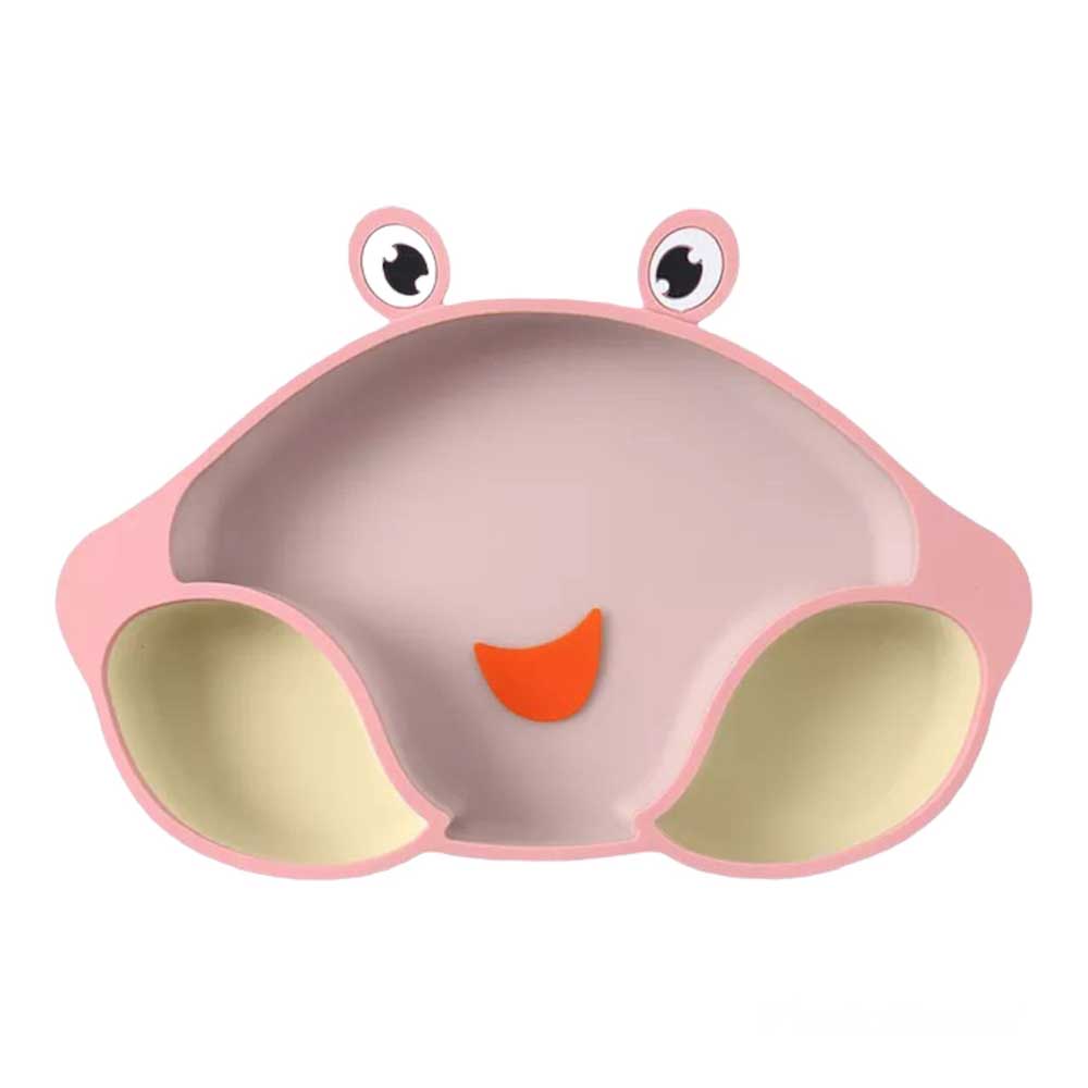 Highland Silicone Crab Baby Feeding Plate - Pink