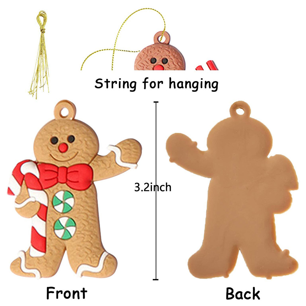 Highland - Ginger Bread Tree Ornaments - 12pc