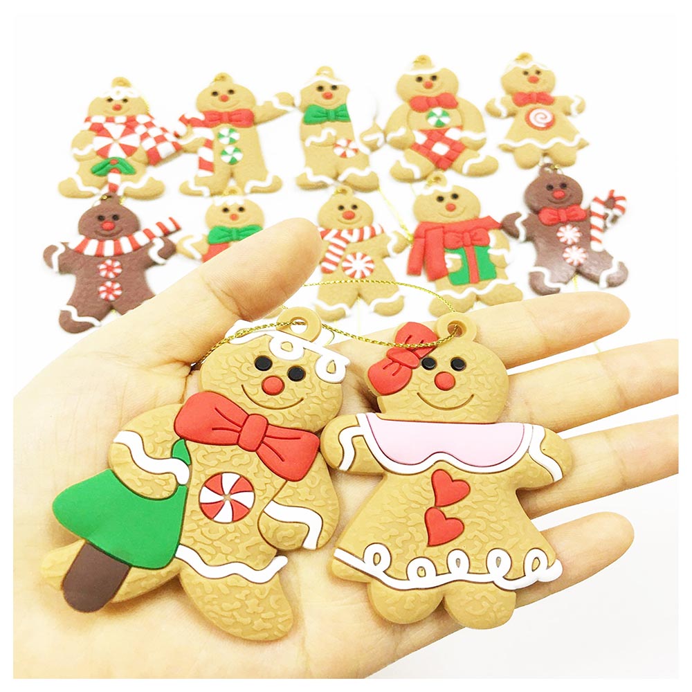 Highland - Ginger Bread Tree Ornaments - 12pc