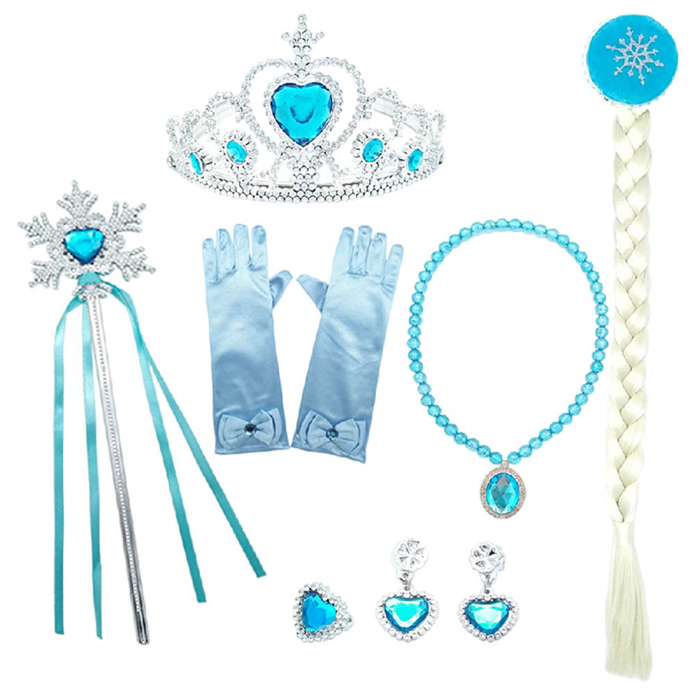 Highland - 8pc-Set - Princess Elsa Costume - Blue