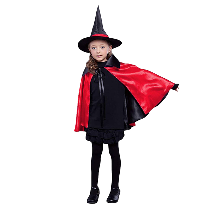 Highland - Witch Cape Hat Halloween Costume for Kids - Red