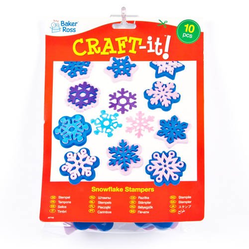 Baker Ross - Snowflake Foam Stampers (Pack Of 10)