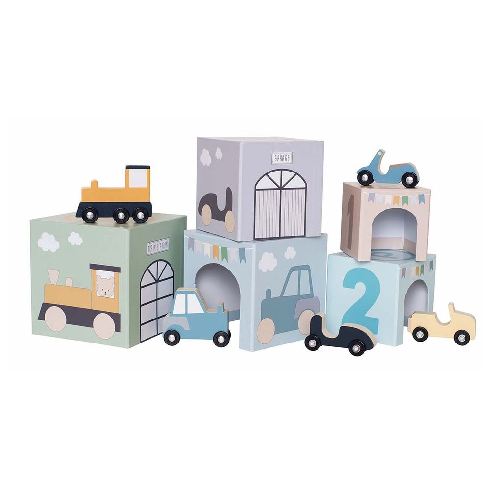 JaBaDaBaDo - Stacking Cubes 1-5 - Vehicles