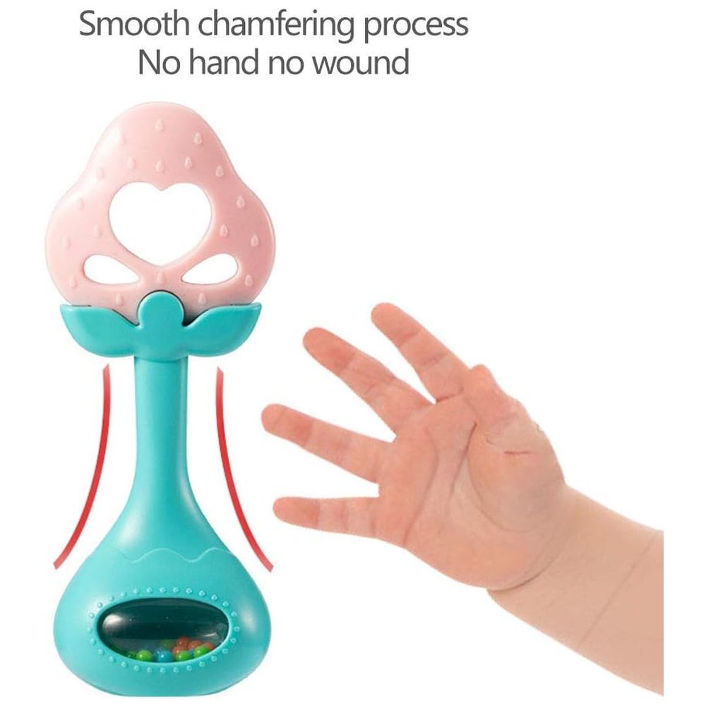 Huanger - Baby Fruit Teether With Rattle - Strawberry