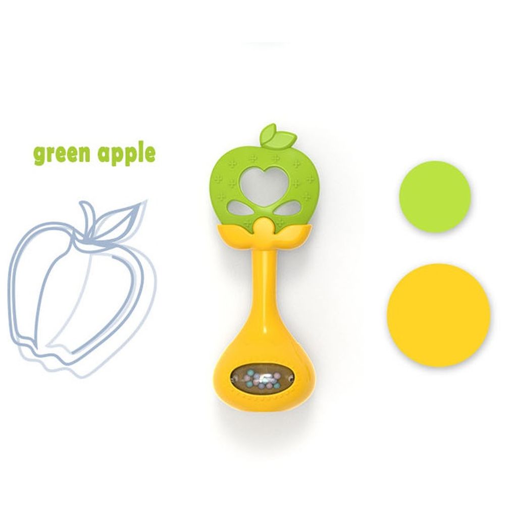 Huanger - Baby Fruit Teether With Rattle - Apple