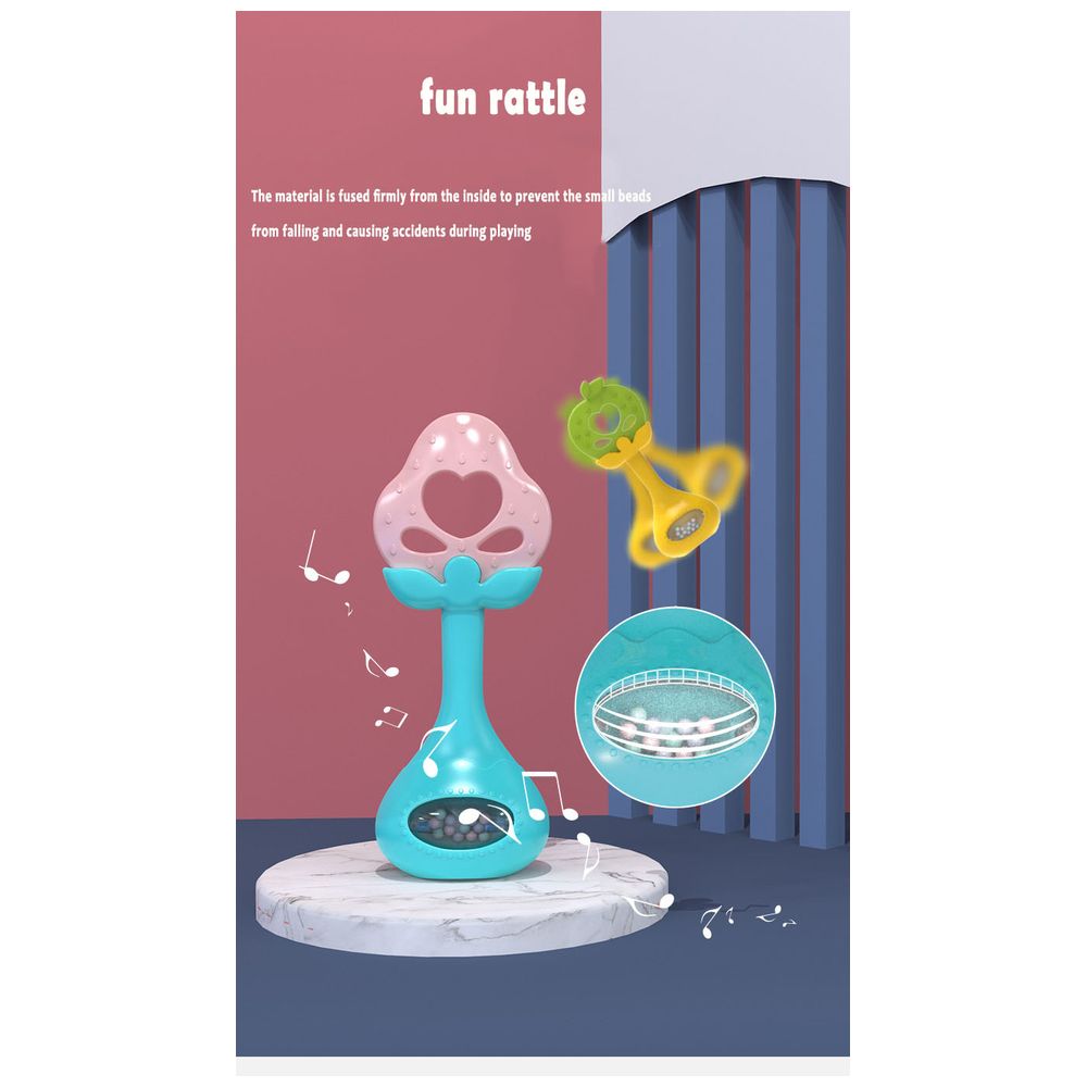 Huanger - Baby Fruit Teether With Rattle - Apple