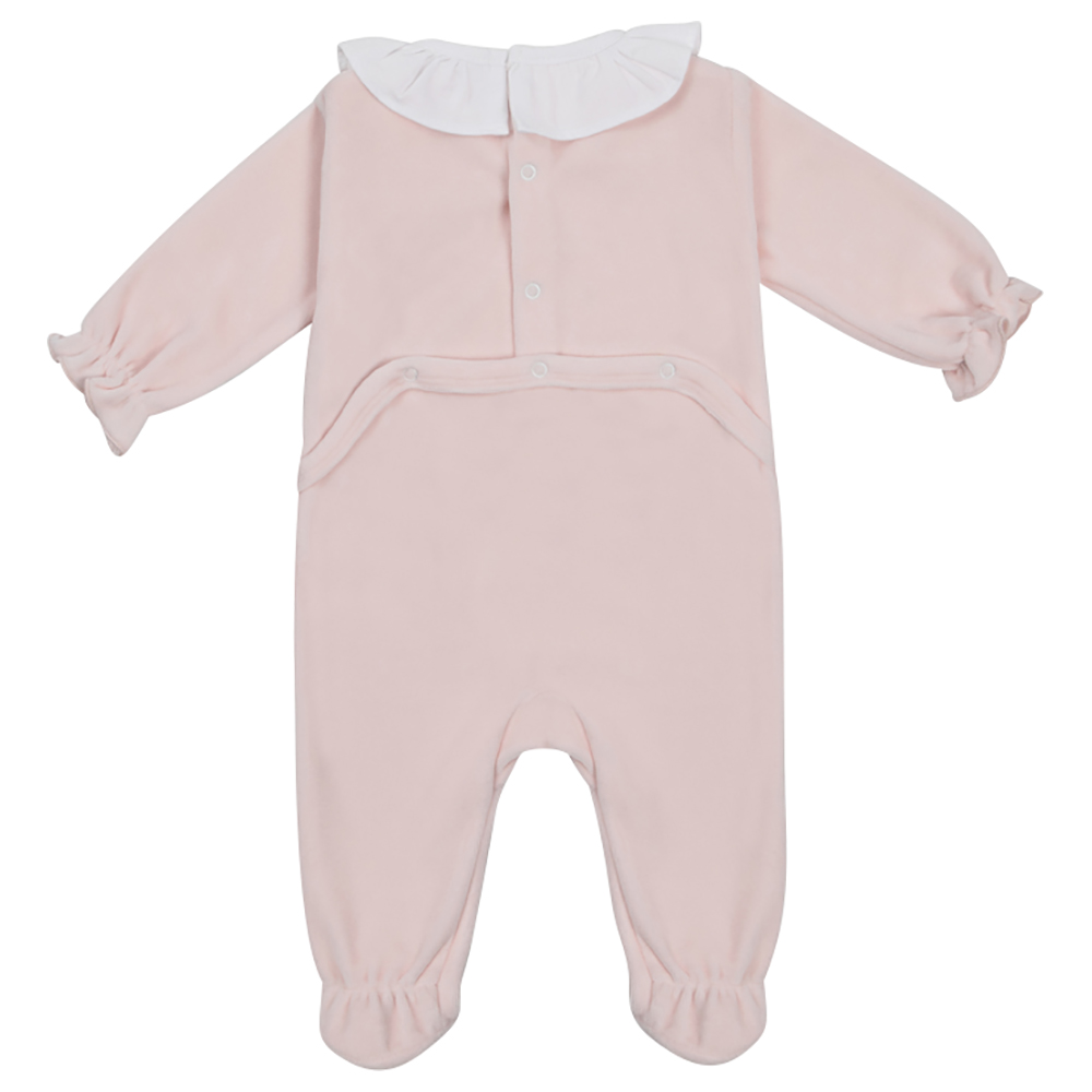 Jules & Juliette Hearty Baby Footed Sleepsuit - Light Pink