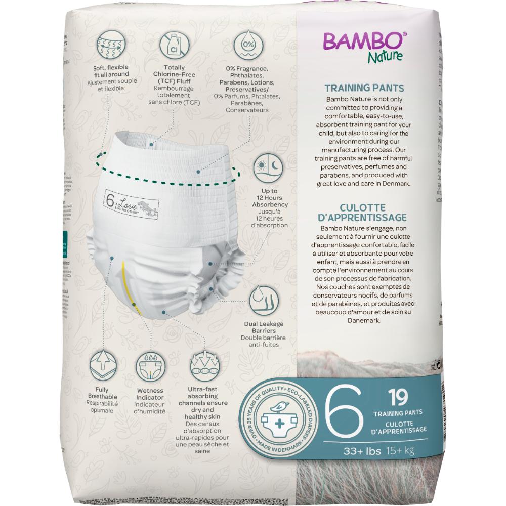 Bambo Nature Eco - Friendly Diapers Pants, Size 6, 15+kg, 19 Pants