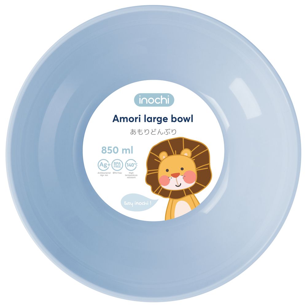 Inochi Amori Large Baby Feeding Bowl 850ml - Light Blue