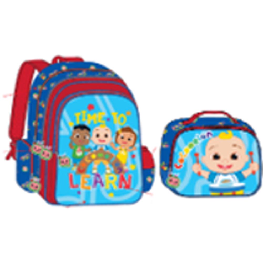 Cocomelon - Back Pack With Pencil Case - Blue - 12-Inch/30.5cm