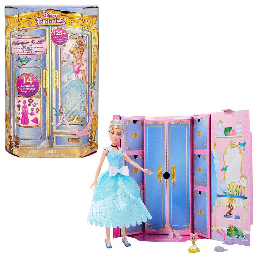 Disney - Princess Royal Fashion Reveal Doll And Surprise - Cinderella