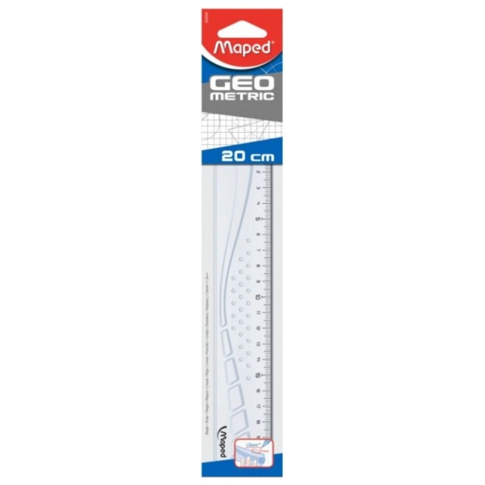 Maped - Geometric Flat Ruler - Clear