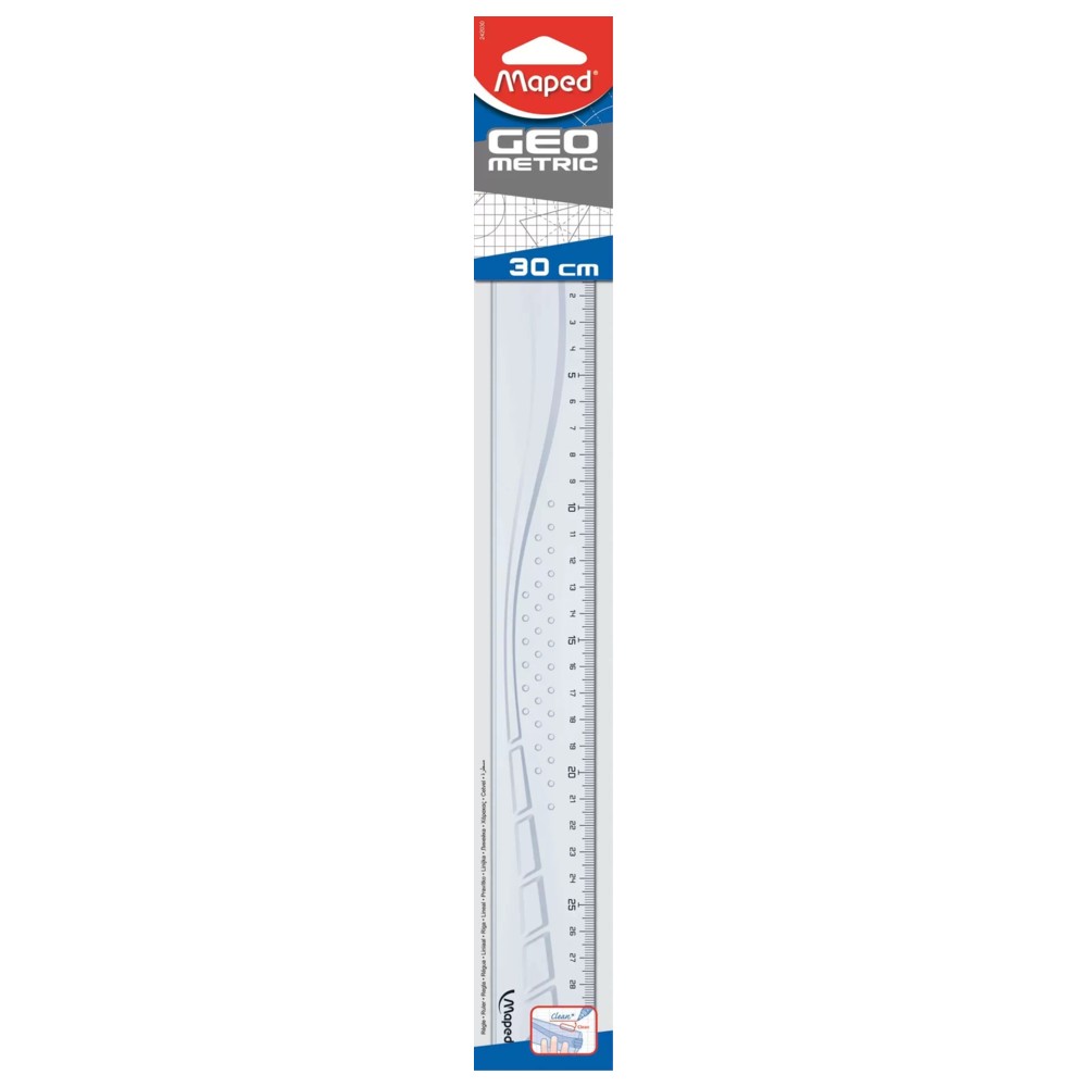 Maped - Geometric Flat Ruler - Clear