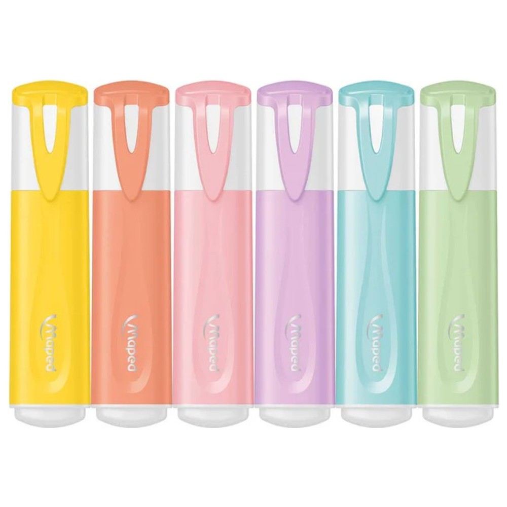 Maped - FluoPeps Pastel Highlighters - Multicolor - 6 Pc Set