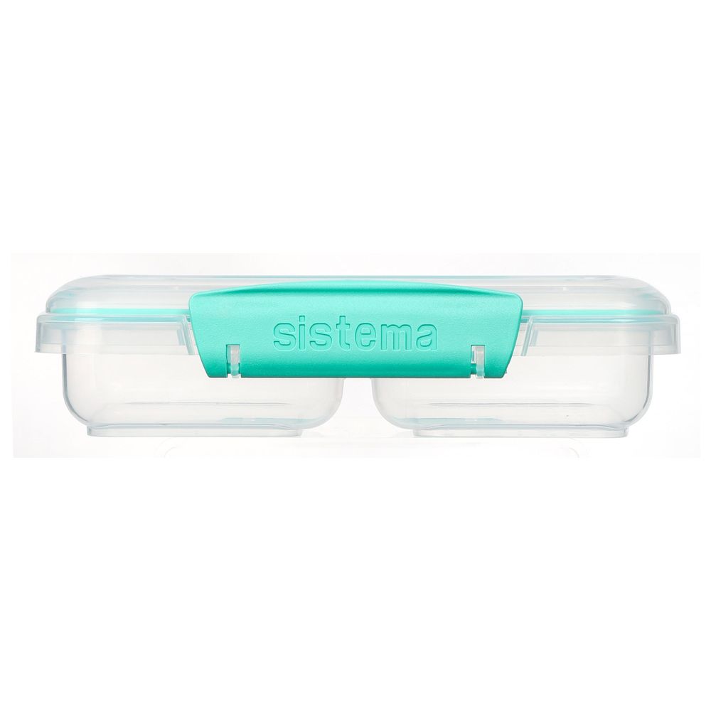 Sistema - Small Split 2 Compartment Lunchbox - 350ml - Green