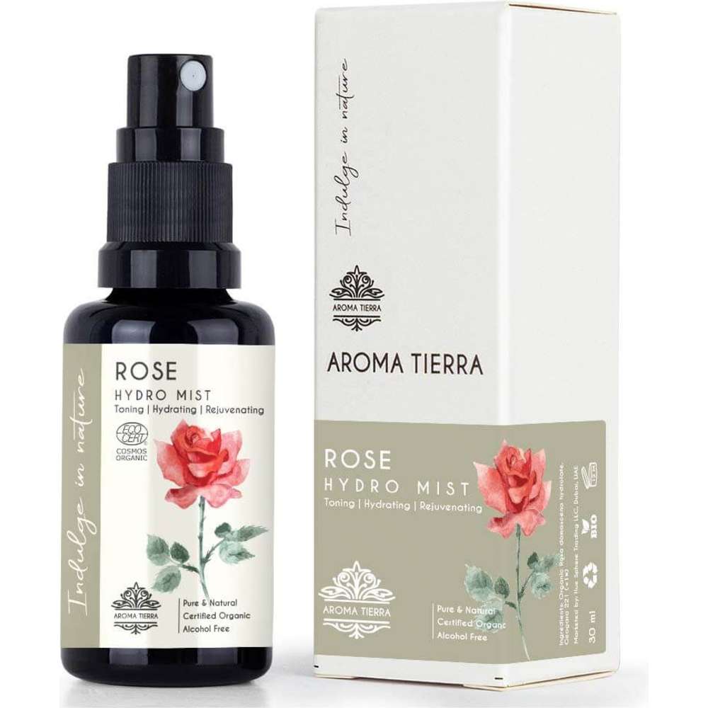 Aroma Tierra - Organic Rose Water Hydrosol Mist - 30ml