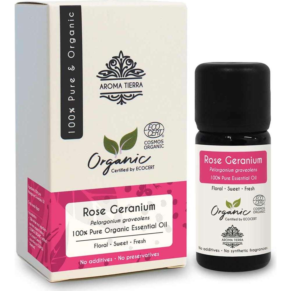Aroma Tierra - Organic Geranium Essential Oil - 10ml