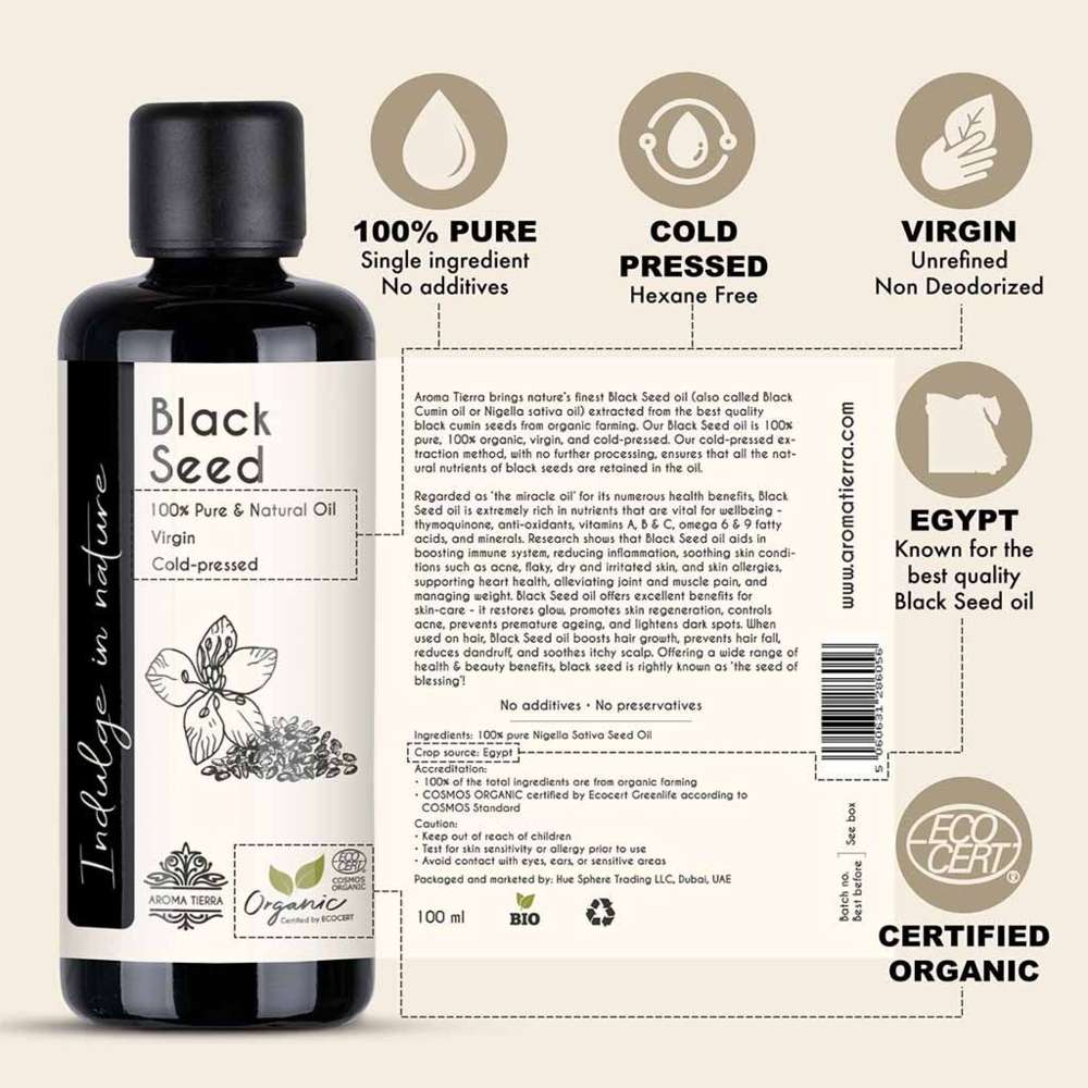 Aroma Tierra - Organic Black Seed Oil - 100ml