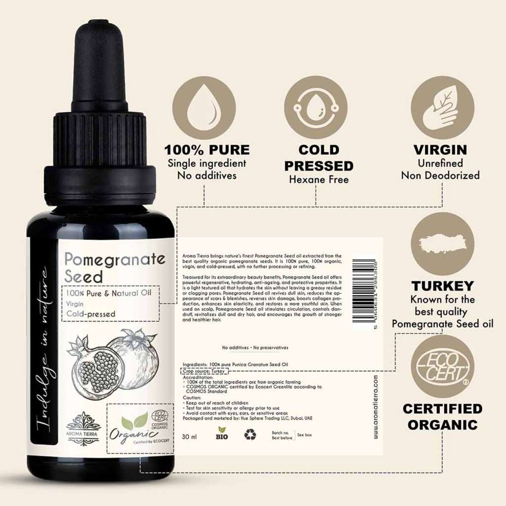 Aroma Tierra - Organic Pomegranate Seed Oil - 30ml