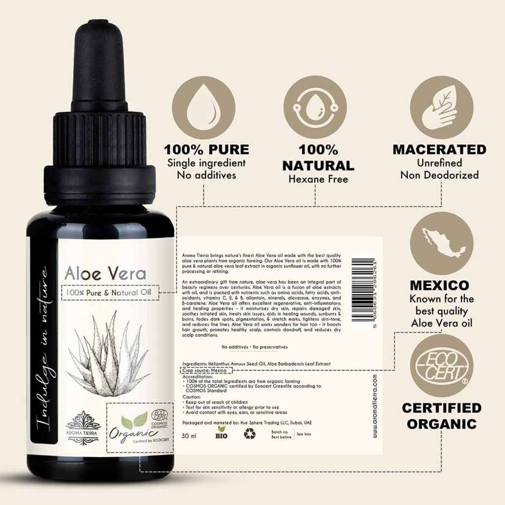 Aroma Tierra - Aloe Vera Oil - Healing/Regenerating - 30ml