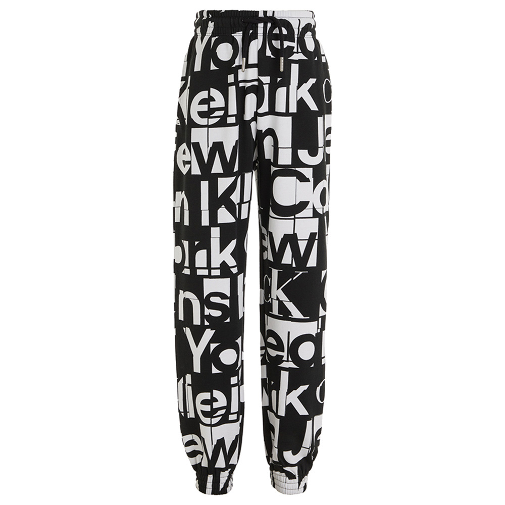 Calvin Klein Grid Printed Jogger - White/Black
