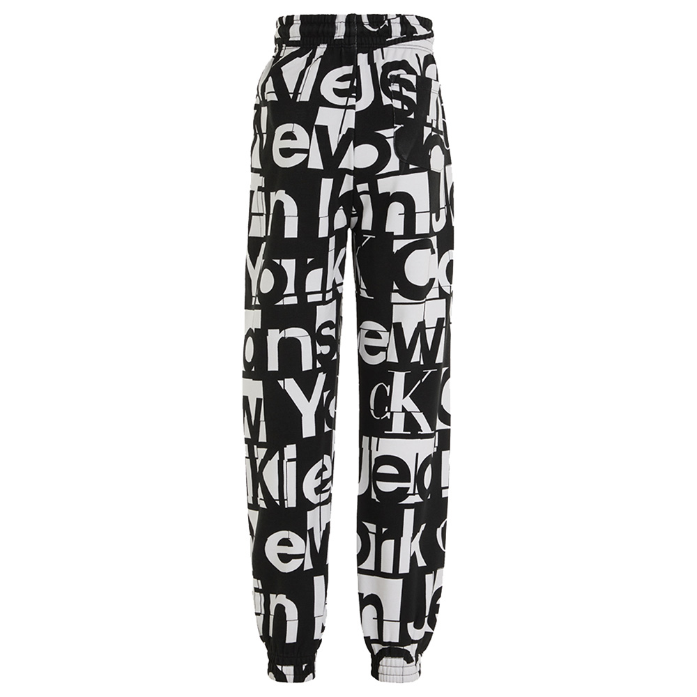 Calvin Klein Grid Printed Jogger - White/Black