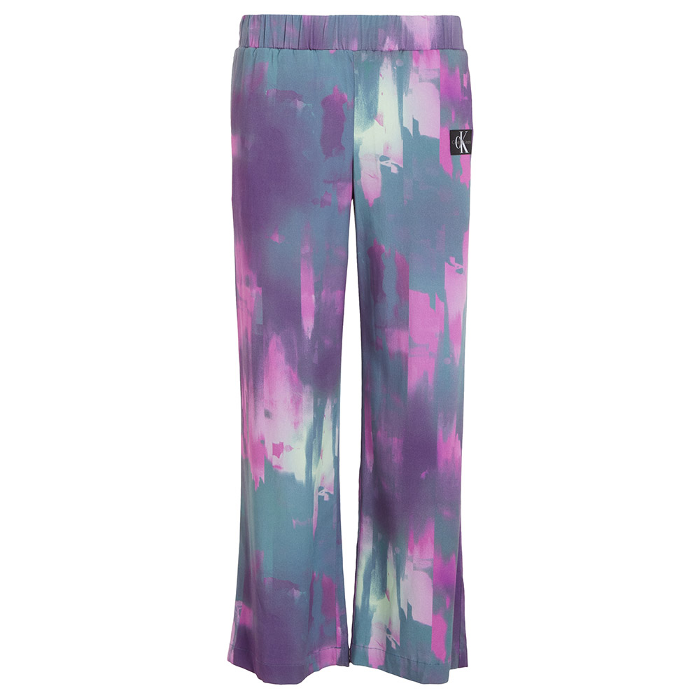 Calvin Klein Pixel All-Over Print Woven Pants - Black