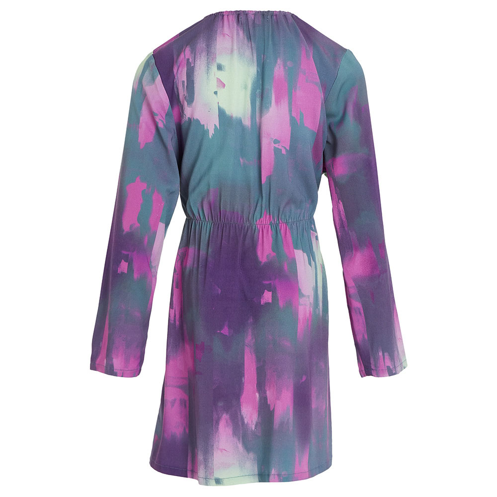 Calvin Klein Pixel All-Over Print Long Sleeves Woven Dress Pixel All-Over Print