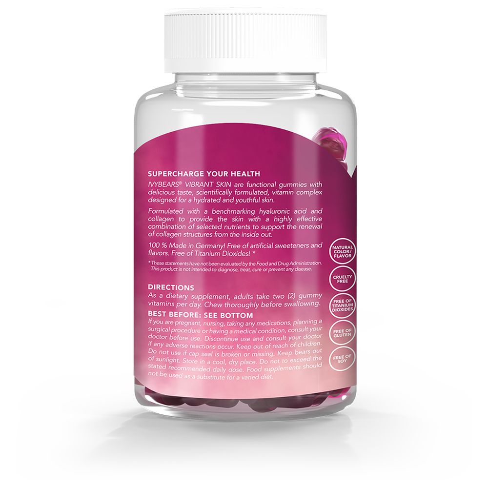 IvyBears - Vibrant Skin Hyaluronic Acid Gummies - 60 Pcs