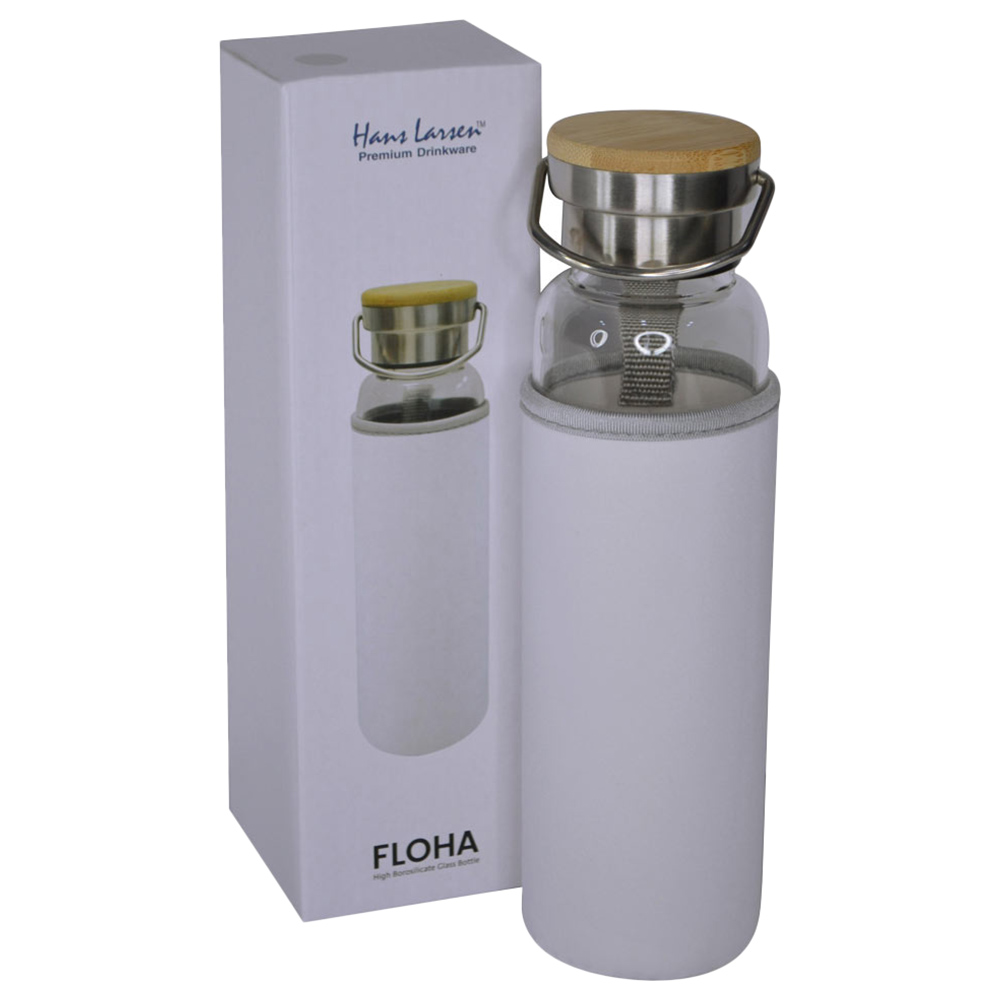 Hans Larsen - Floha Borosilicate Bottle With Neo Sleeve - White