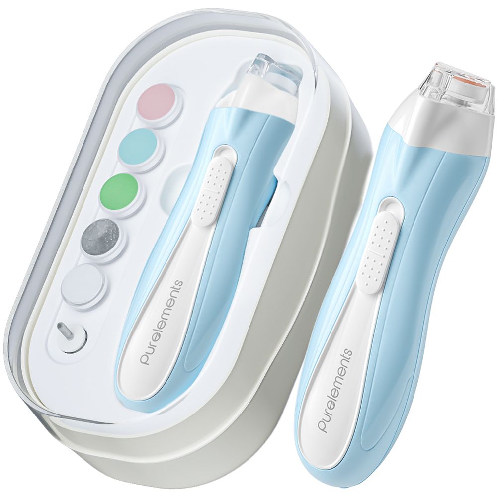 EN: Purelements - Electric Baby Nail Trimmer & USB Rechargeable Grooming Kit – Blue