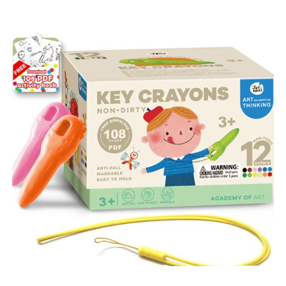 Jar Melo - Key Crayons Non Dirty - 12 Pcs