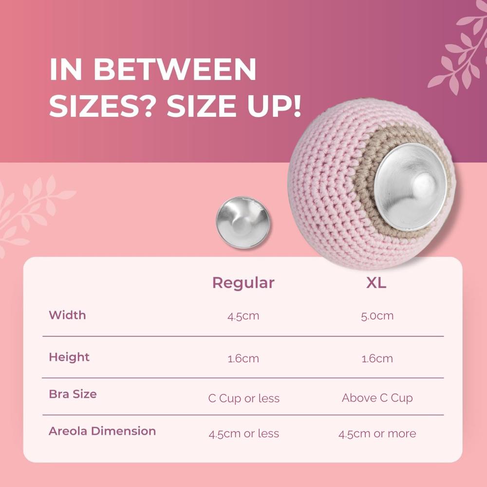 Silverette - Silver Nursing Cups With O-Feel - XL
