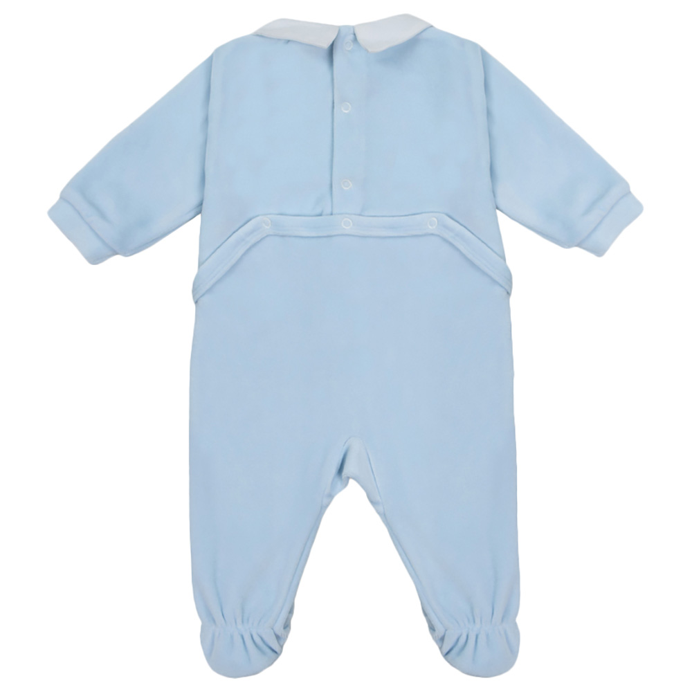 Jules & Juliette Jolly Baby Footed Sleepsuit Sky - Blue