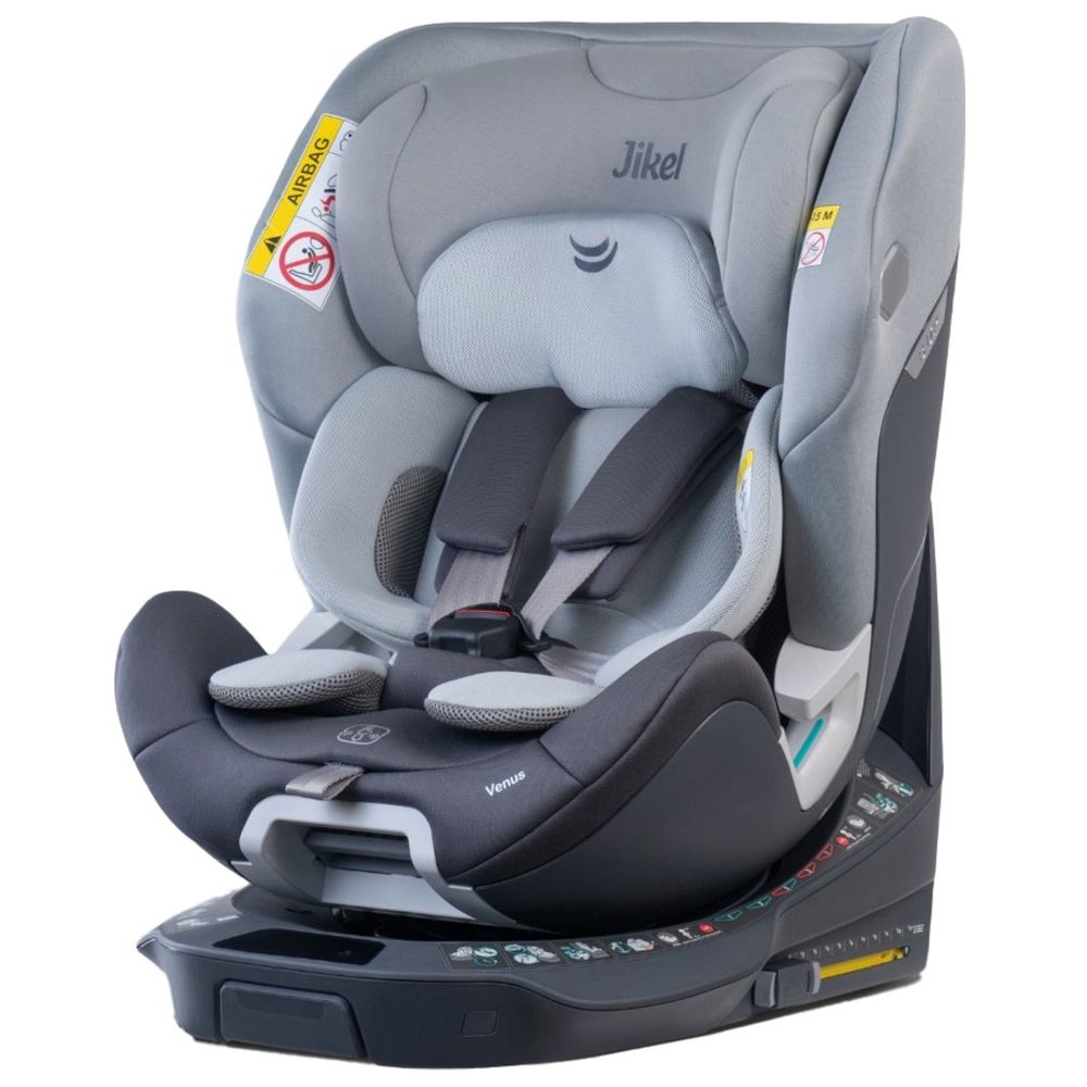 Jikel Venus 360 I-Size Ventilated IsoFix Car Seat - Grey