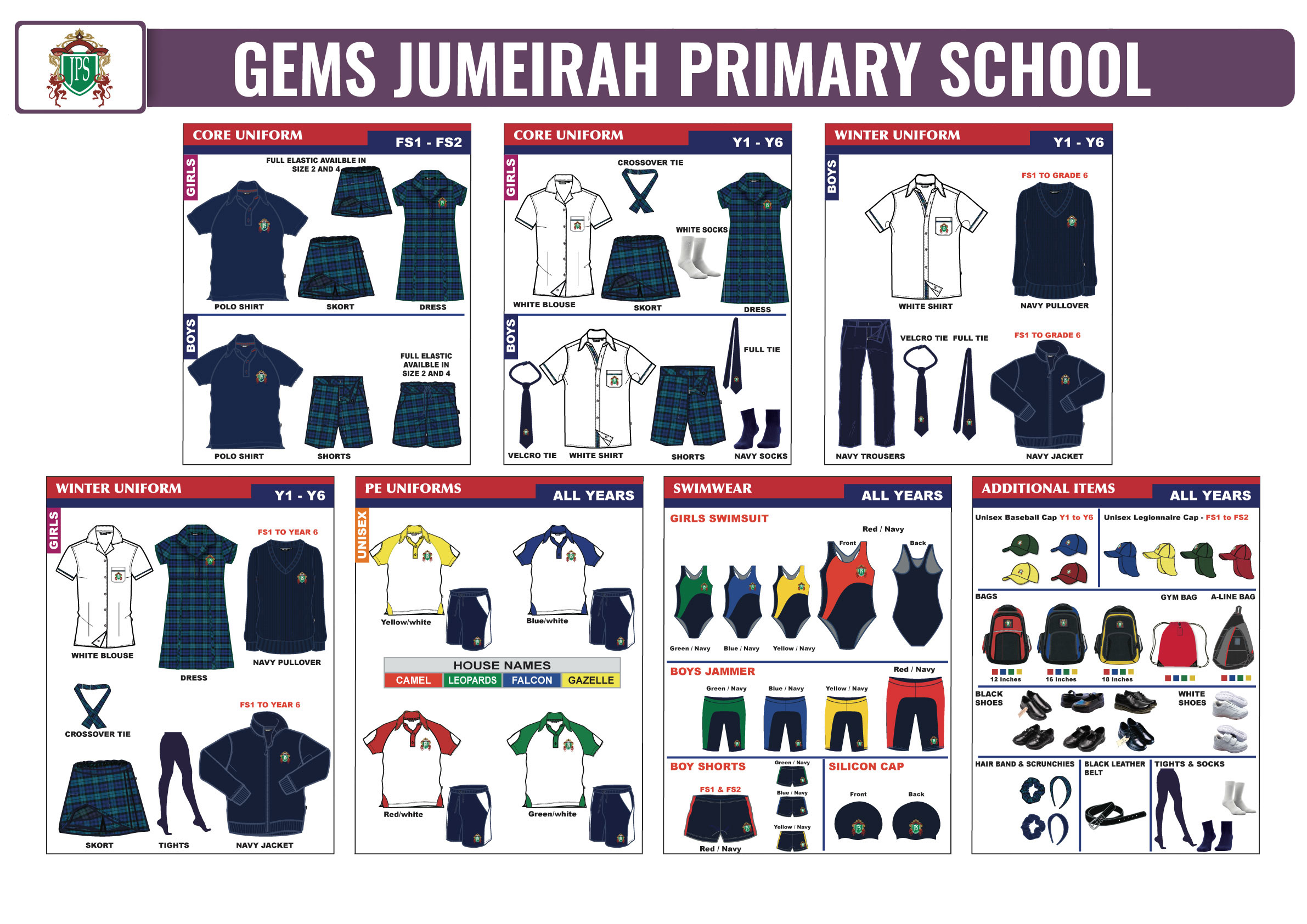 Unisex Legionnaire Cap - Blue - GEMS Jumeirah Primary School