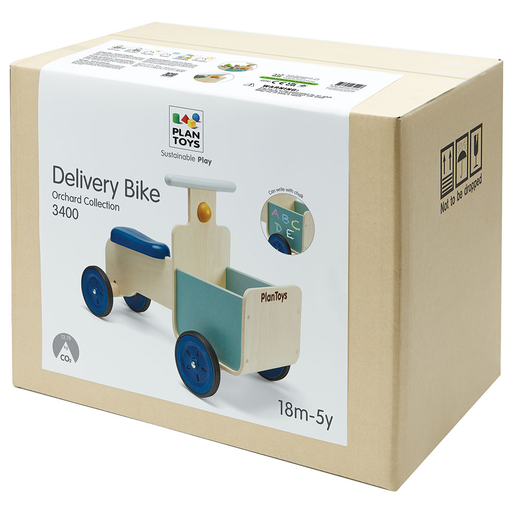 Plan Toys - Delivery Toy Bike - Orchard