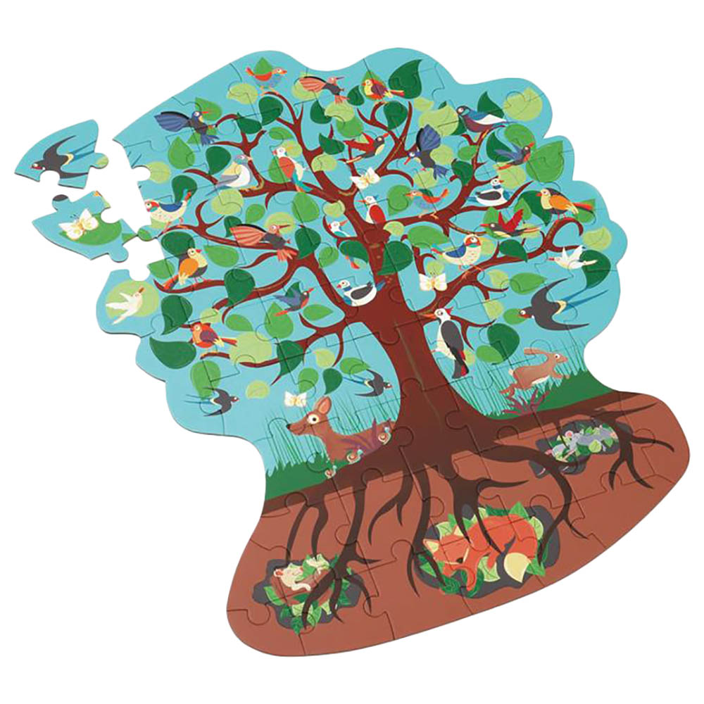 Scratch Europe - Bird Tree Contour Puzzle 59pcs