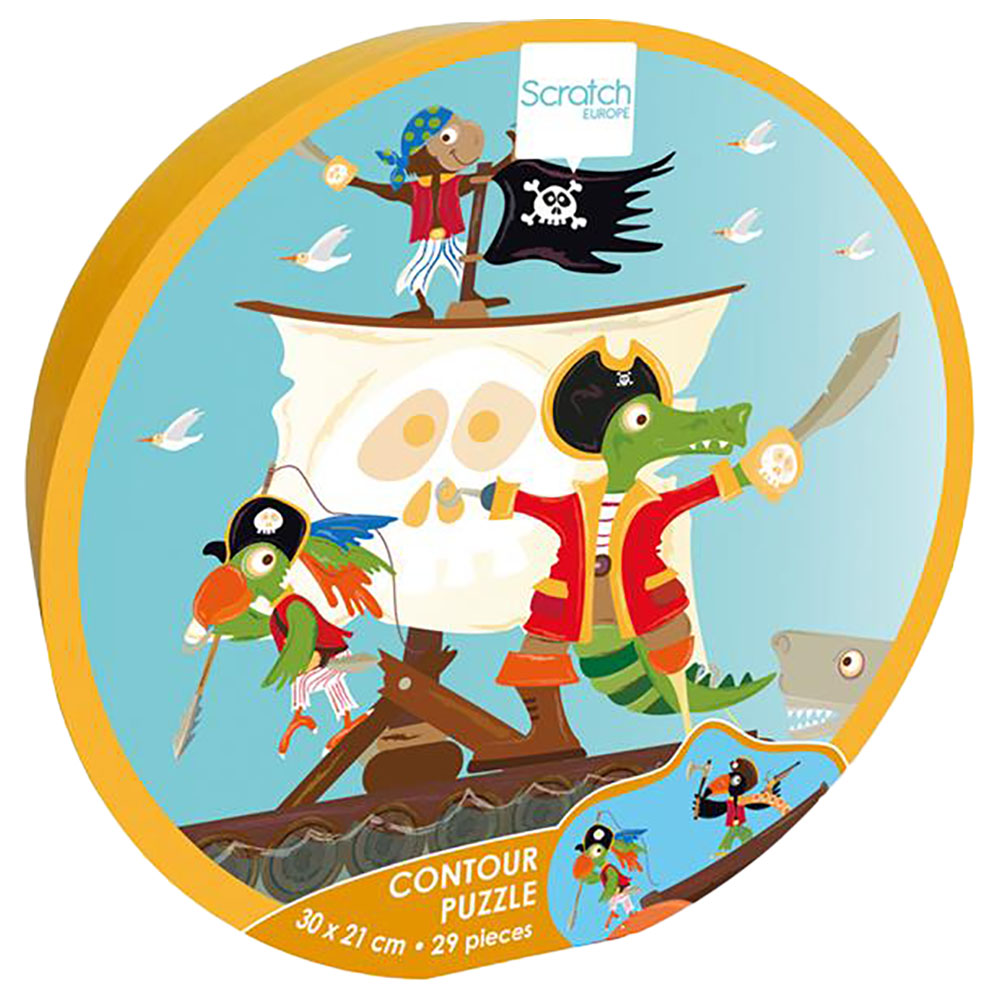 Scratch Europe - Pirates Contour Puzzle - 29pcs