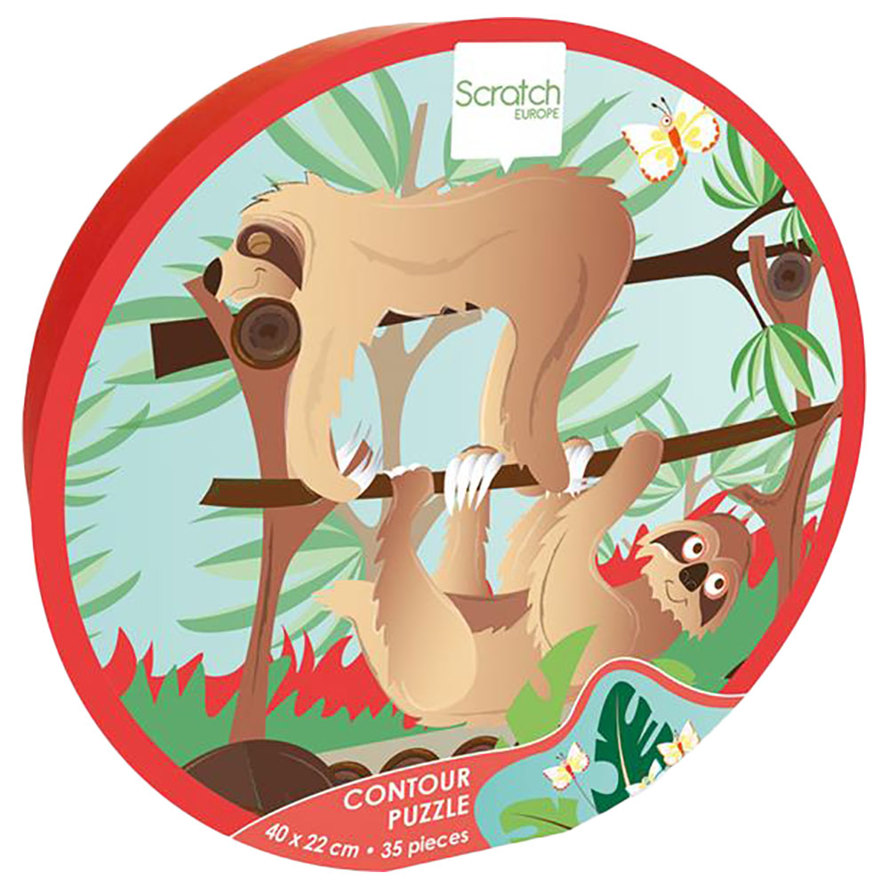 Scratch Europe - Sloth Contour Puzzle - 35pcs