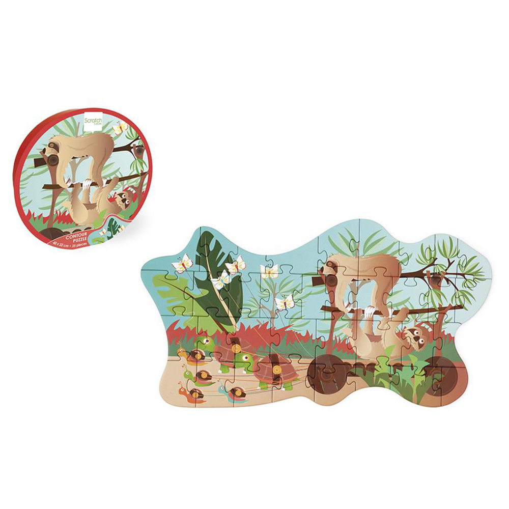 Scratch Europe - Sloth Contour Puzzle - 35pcs