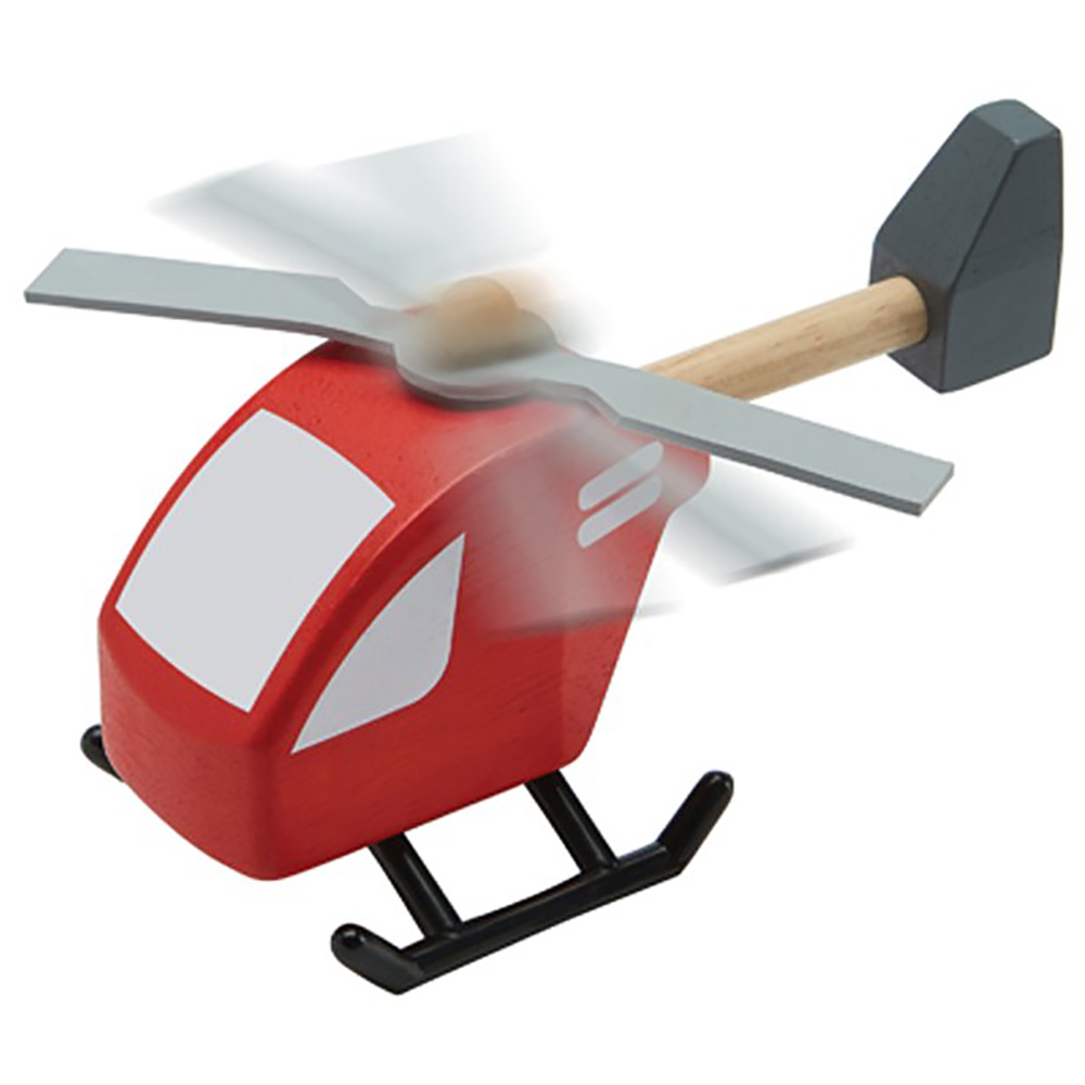 Plan Toys - Wooden Helicopter - Red