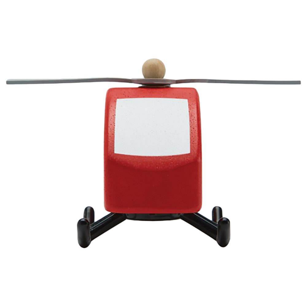 Plan Toys - Wooden Helicopter - Red