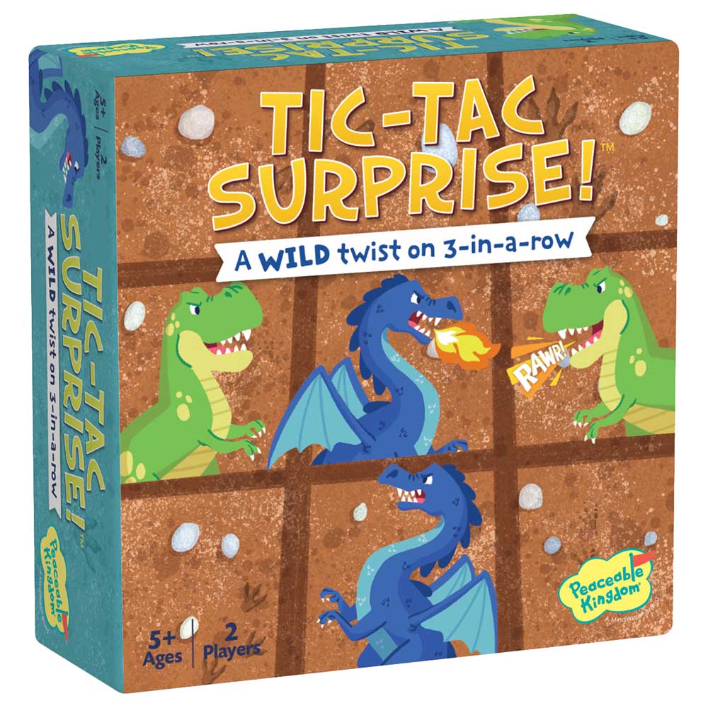 Peaceable Kingdom - Tic-Tac Surprise! Board Game - Dinos & Dragons