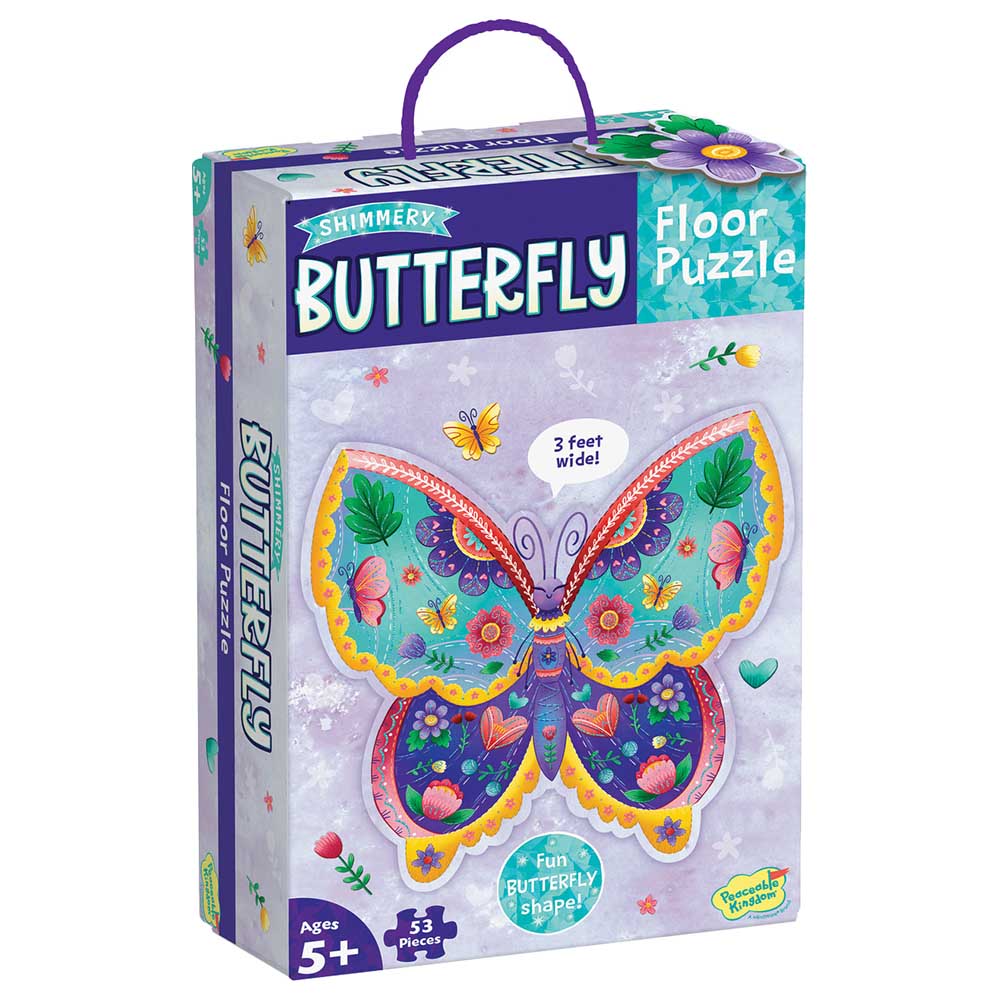 Peaceable Kingdom - Butterfly Floor Puzzle 53Pcs